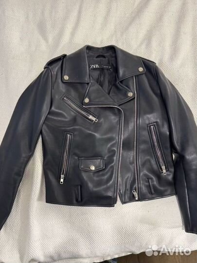 Куртка кожаная косуха Zara