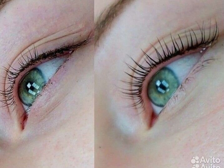 Ламинирование, окрашивание + ботокс ресниц