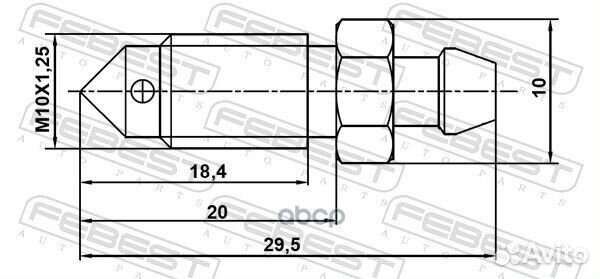 Штуцер прокачной Febest 958 8870-001 Febest