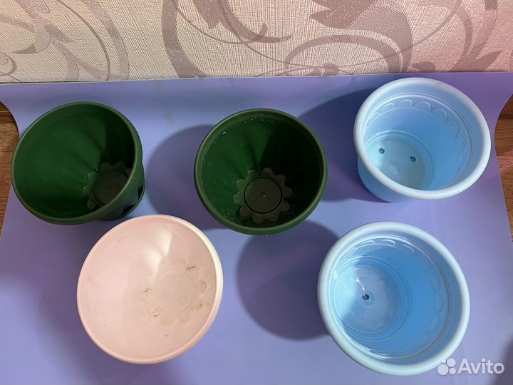 Горшки для фиалок 5 штук