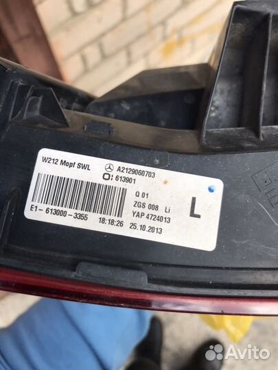 Фонари задние AMG Mercedes-Benz W212 Е-Class