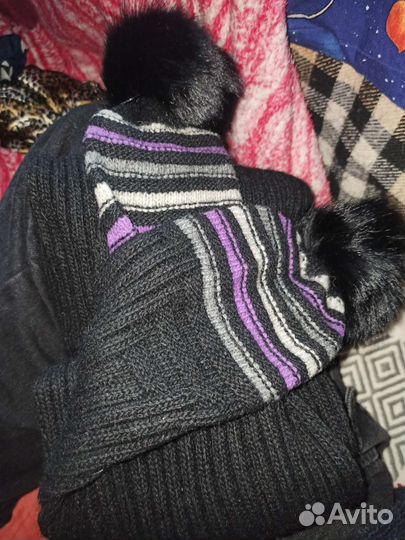 Шапка и шарф комплект