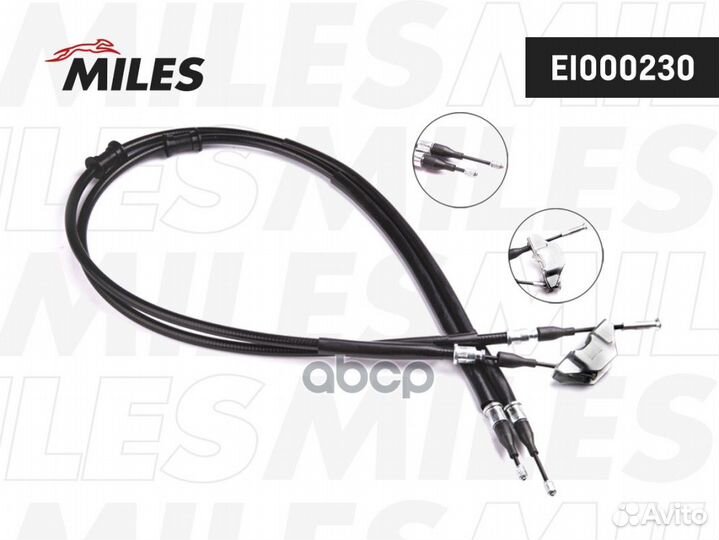 Трос ручного тормоза opel combo 01- 1235мм EI00