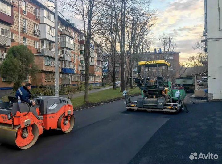Благоустройство плитка асфальт