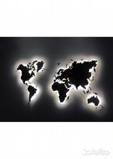 Карта мира из дерева на стену