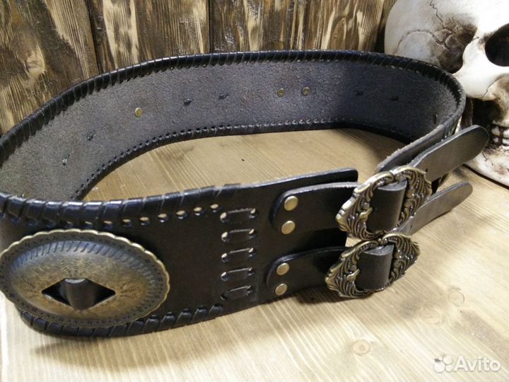 Ремень-пояс женский кожаный