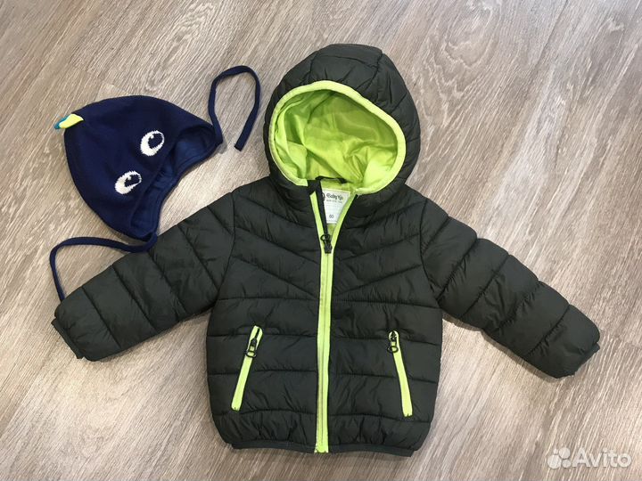 Куртка осенняя детская 80 размер и шапка