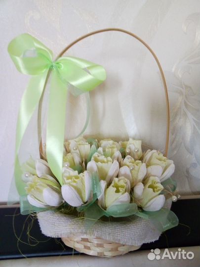 Красивый букет из бумажных цветов (подарок на др)