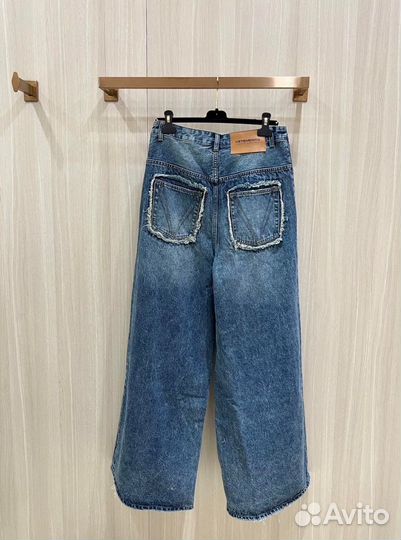 Джинсы Vetements 23SS Distressed Flared Jeans