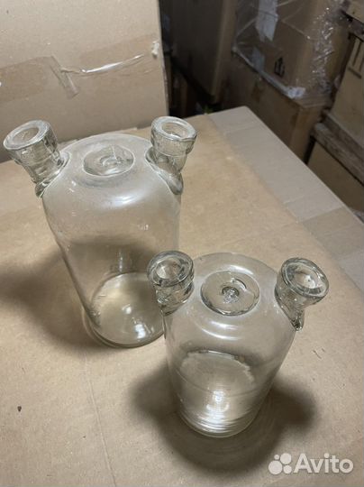 Бутыль с двумя горловинами 0,5 и 1 л