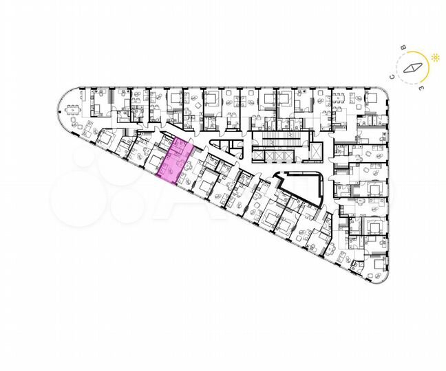 Квартира-студия, 25,1 м², 14/19 эт.