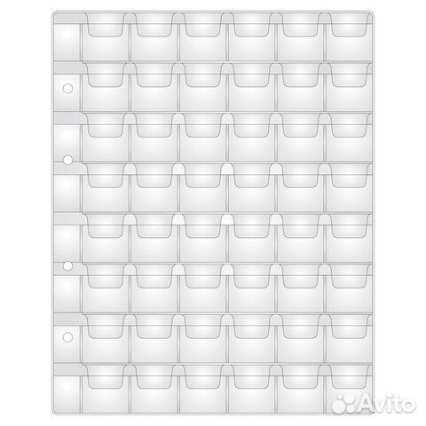 Листы-вкладыши альбома optima на 48 монет d до 25