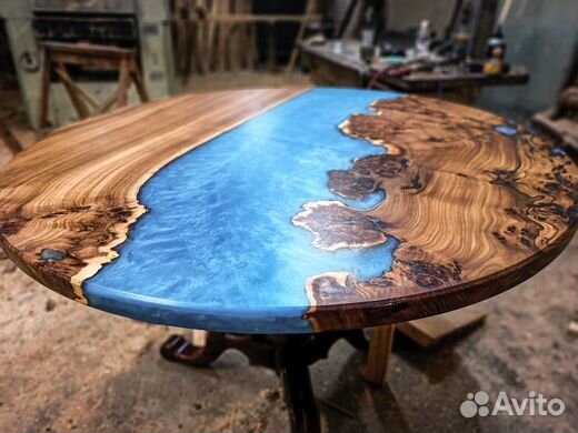 Стол из эпоксидной смолы стол лофт