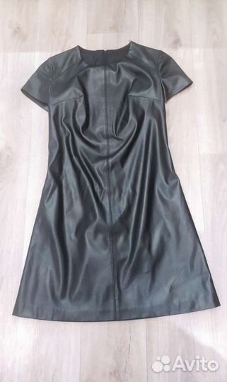 Кожаное платье 42 размер