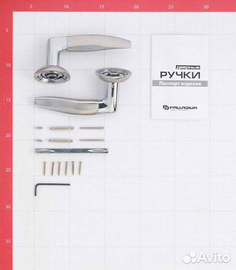 Ручка дверная City A Domino SN/CP круглая розетка