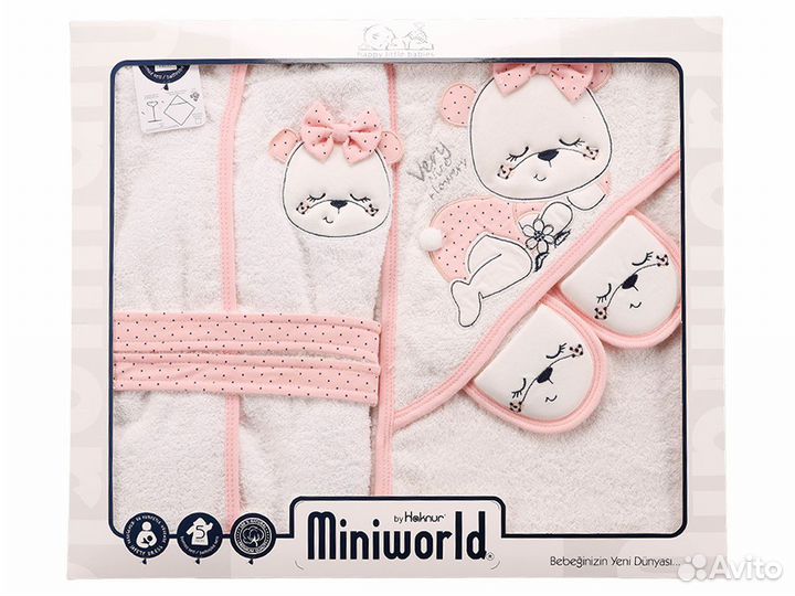 Халат и полотенце набор для новорождённого