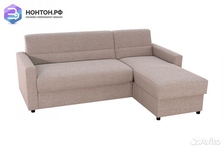 Диван угловой дельфин Виктория 2-1 светло-бежевый