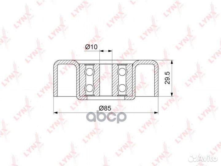 Ролик обводной приводного ремня PB7070 lynxauto