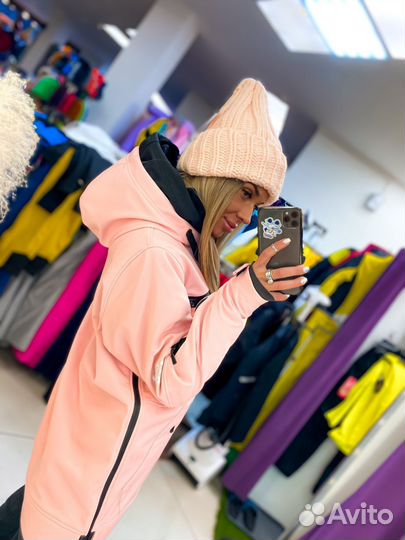 Анорак горнолыжный\сноубордический розовый