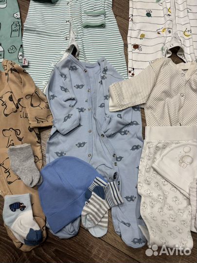 Вещи пакетом для мальчика новорожденных 62 68