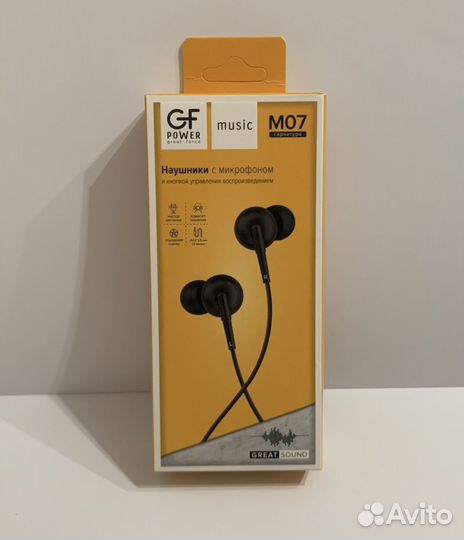 Наушники проводные GFPower M07 черные