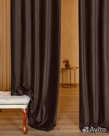 Шторы бархат Богема Шоколад