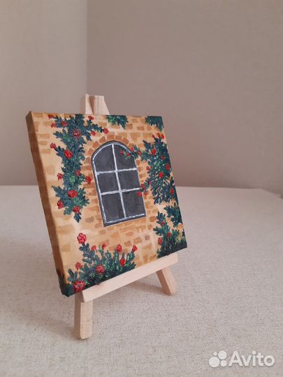 Картина маслом на холсте в подарок в миниатюре