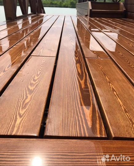 Доска палубная термированная