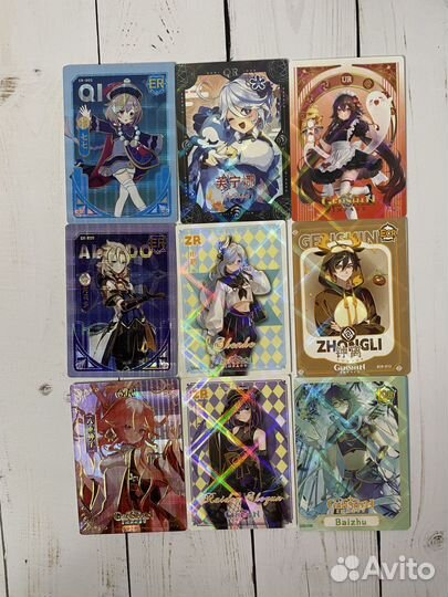 Карточки Аниме Геншин Мегабокс