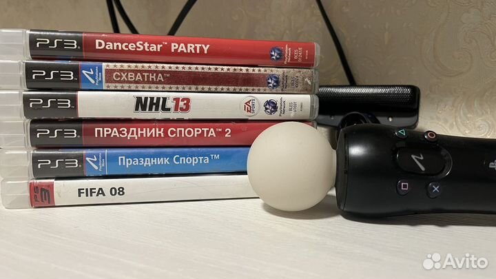 Move с камерой для playstation 3 + 6 дисков
