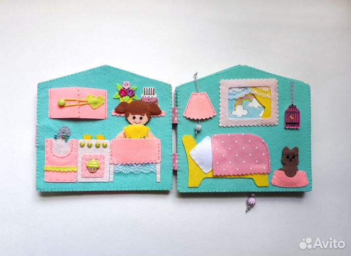 Кукольный домик - книжка из фетра