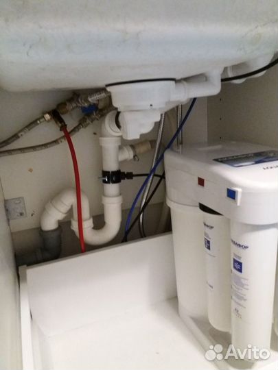 Замена картриджей в фильтре, установка обратного