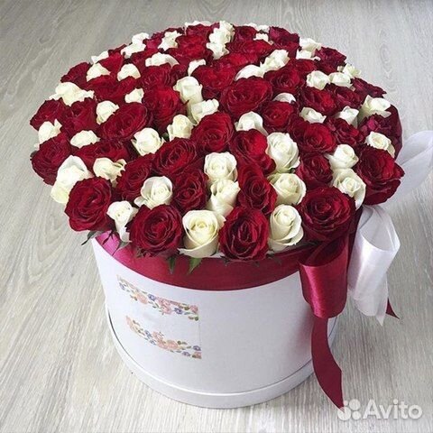 Коробка из 51 розы Цветы Владимир