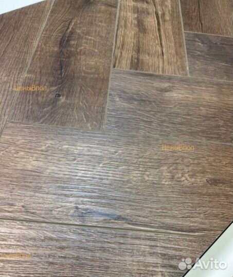 Кварцвиниловый ламинат елочка