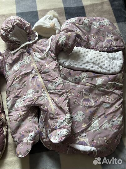 Комплект на выписку для девочки зима
