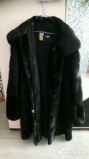 Шуба норковая с капюшоном