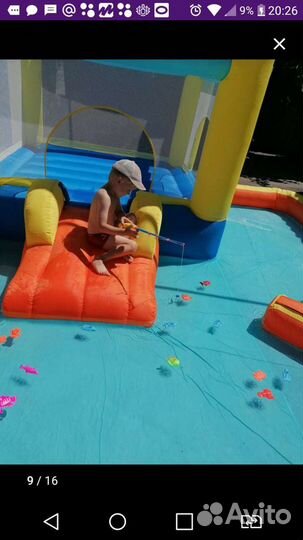 Продам бассейн с батутом