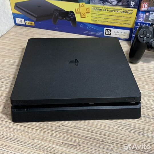 Sony PS4 Slim 1TB PlayStation 4 Гарантия + 40 Игр