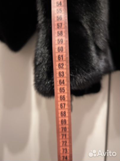 Норковая шуба чёрная автоледи 44 46