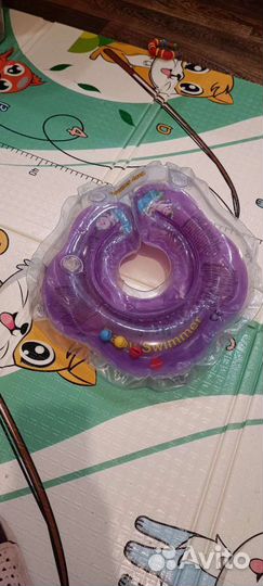 Ванночка с горкой+круг на шею для плавания