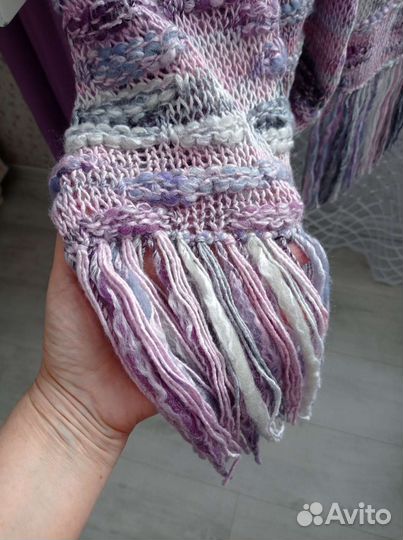Шарф вязаный длинный