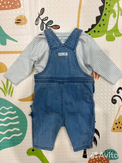 Комплект next 62-68,3-6 месяцев.Боди и комбинезон