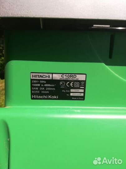 Настольная дисковая пила Hitachi C10RD