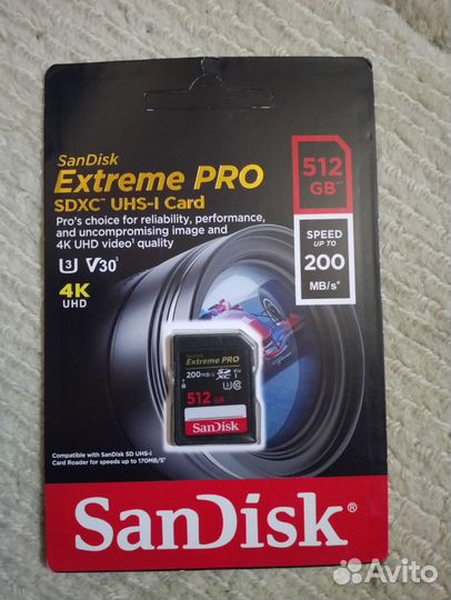 SanDisk Extreme PRO 200mb/s 512Gb UHS-I V30