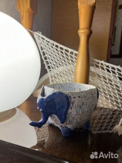 Чашка слон ручная работа керамика