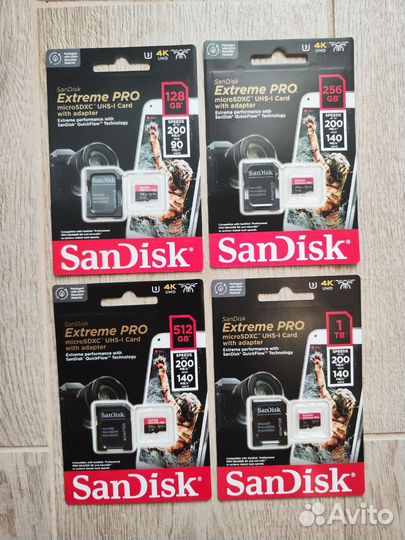 Карта памяти microSD Sandisk Extreme Pro 64 128 GB