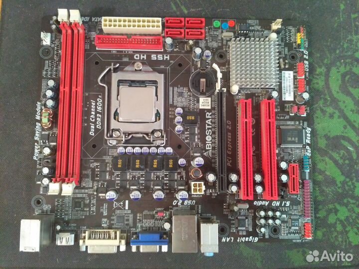 Материнская плата biostar h55 hd + процессор i5-75