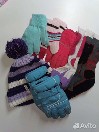 Шапка и снуд для девочки, зимние аксессуары