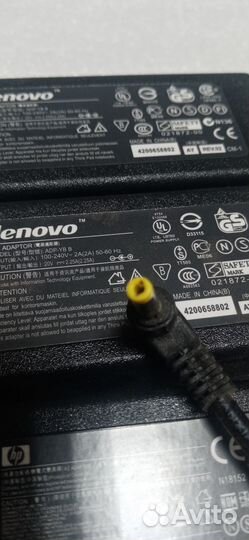 Блок для ноутбука Lenovo разъем 4.0x1.7 мм желтый