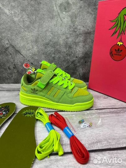 Кроссовки Adidas forum low grinch